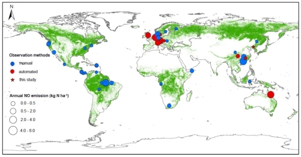 沈阳生态所在温带森林土壤一氧化氮排放研究中取得进展