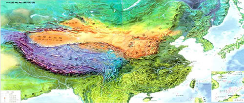         图12 中国地形地貌图图片