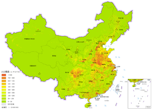 贵州的人口密度_如图是 中国人口密度分布图 ,读图完成9 10题.9.西藏自治区西部(2)