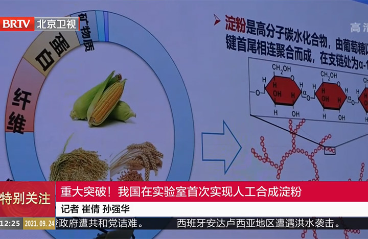 【北京卫视】重大突破！我国在实验室首次实现人工合成淀粉