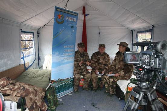 宽带无线应急通信小分队为军方媒体提供支援
