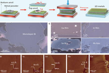 大面积二维金属材料制备